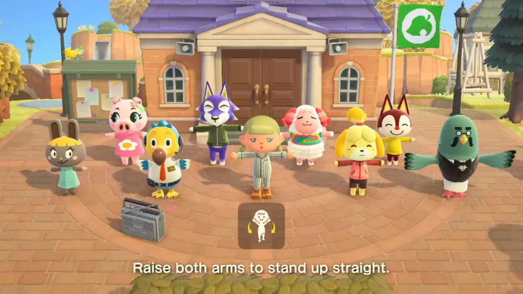 Animal Crossing New Horizons 2.0 Stretching di gruppo