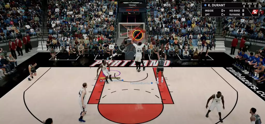 NBA 2K22 Dunk Meter versione rossa