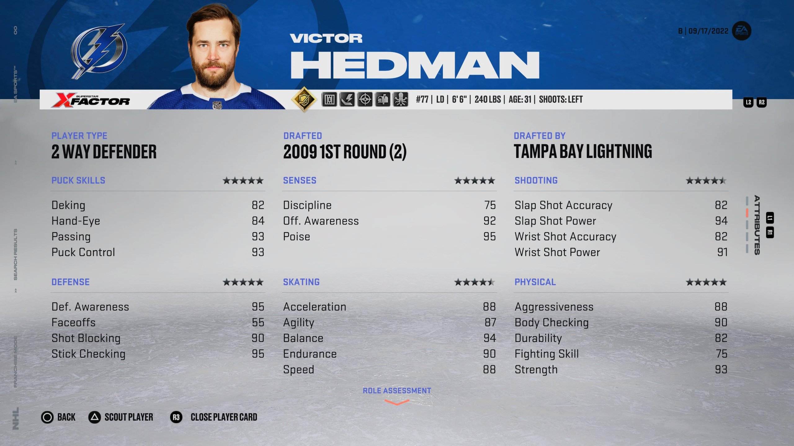 Victor Hedman - Uno dei migliori difensori di NHL 23