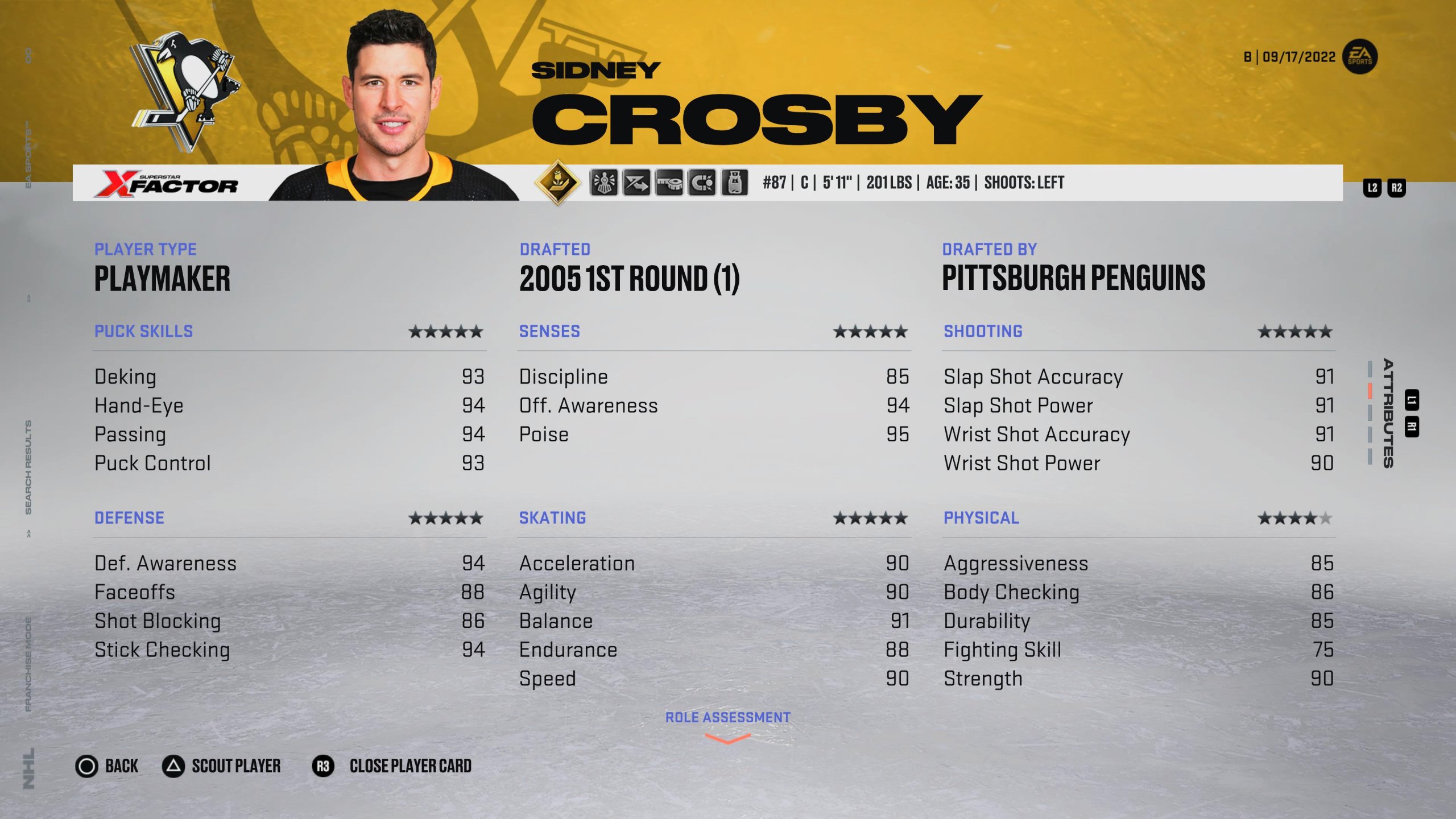 Sidney Crosby - Uno dei migliori centri visti in NHL 23