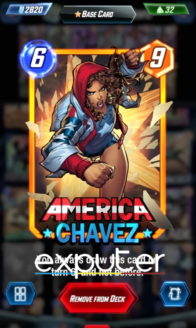 Carta iniziale America Chavez in Marvel Snap 