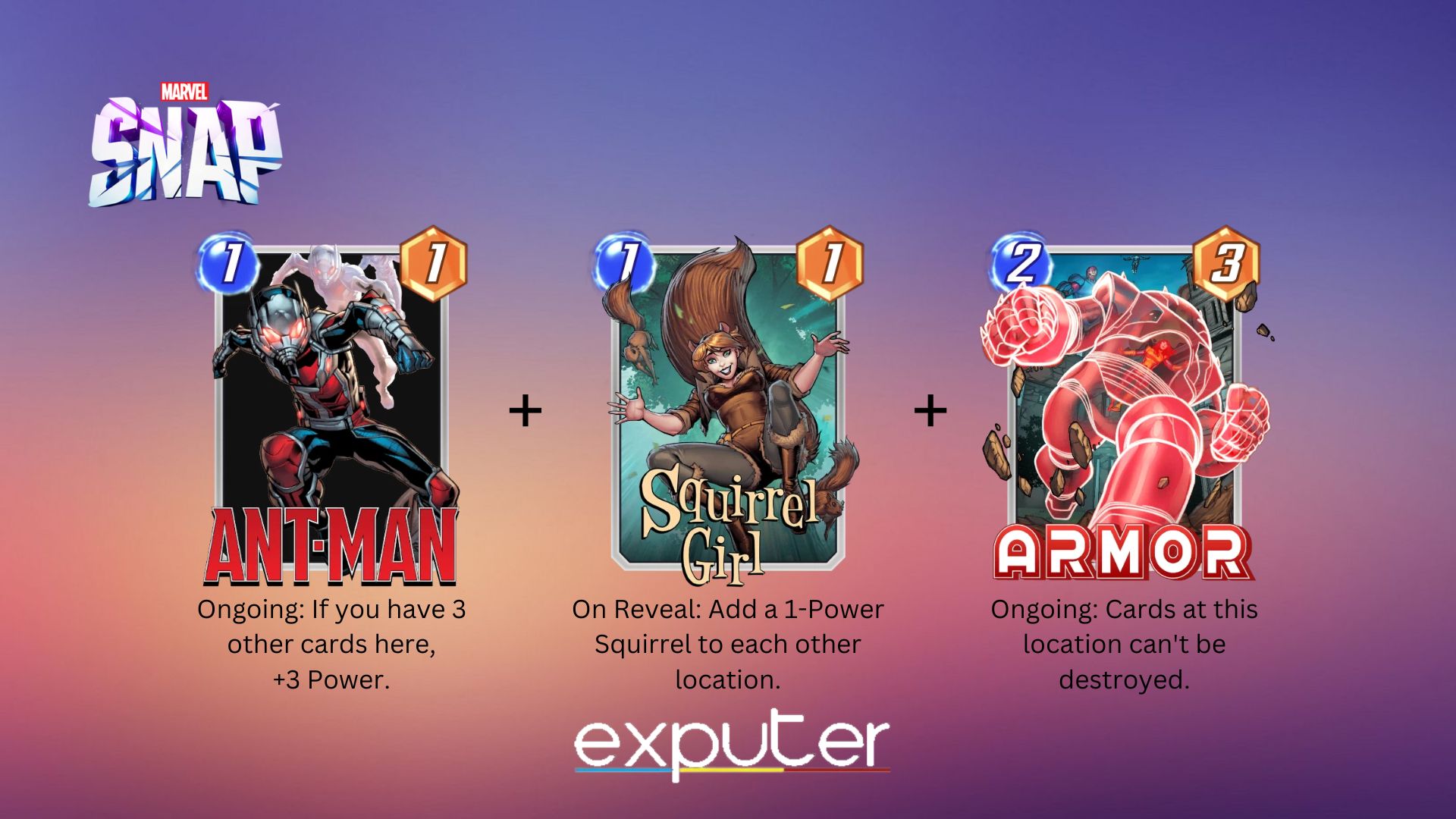 Combinazione di carte con Ant-man in Marvel Snap.
