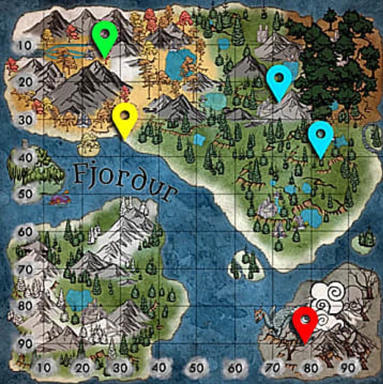 Ark Survival Evolved Fjordur Map: Creatures Loaction