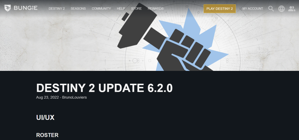 Destiny 2 aggiorna il sito web