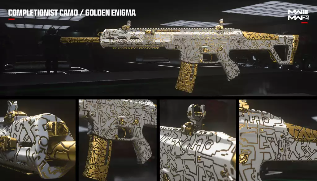 Mimetica arma Enigma dorata in Call of Duty: Modern Warfare 3. 