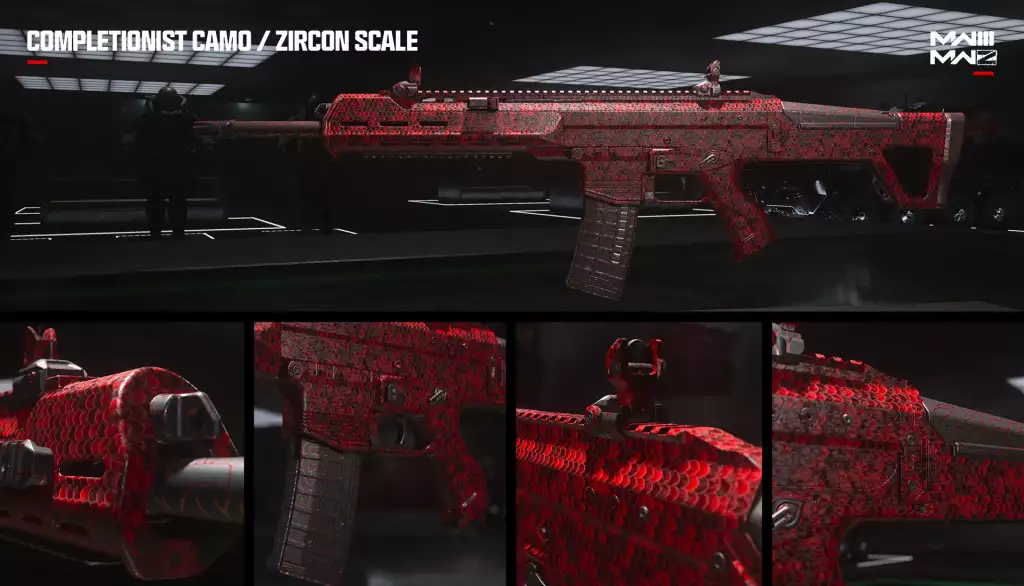 Mimetica arma con scaglie di zircone in Call of Duty: Modern Warfare 3. 