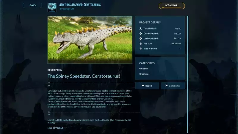 Ark Survival Ascended Come aggiungere e installare i dettagli delle mod e le mod future