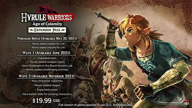 Hyrule Warriors: Age of Calamity Expansion Pass dettagliato