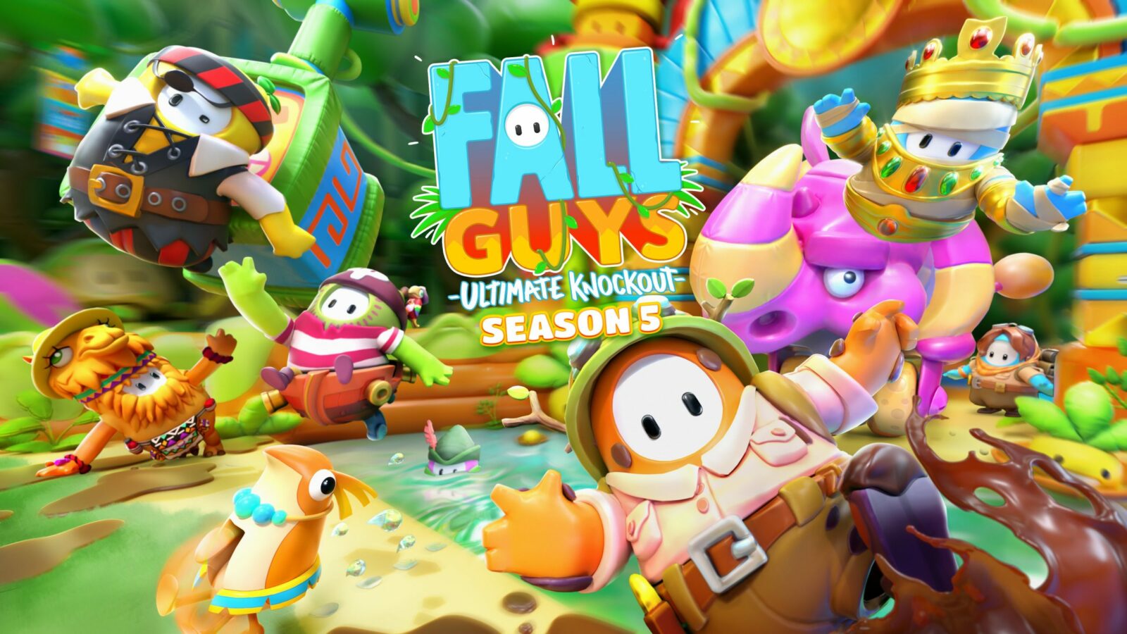La stagione 5 di Fall Guys porta i giocatori nella giungla
