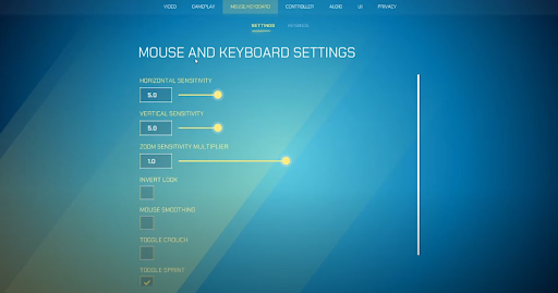 Mouse e tastiera Splitgate