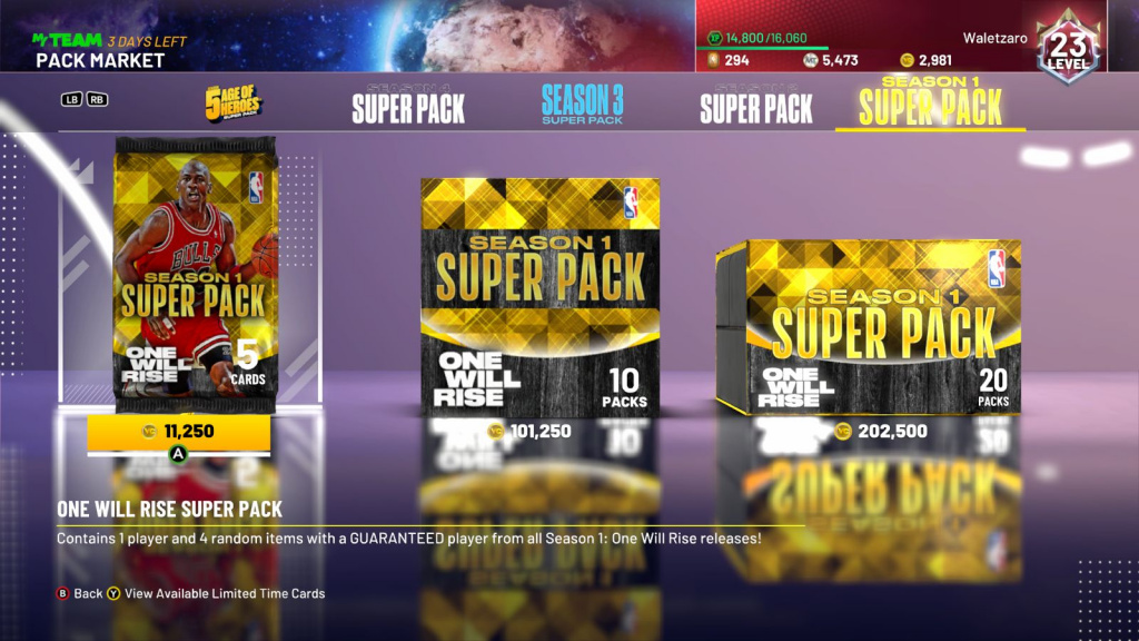 NBA 2K21 One salirà sul mercato dei Super Pack