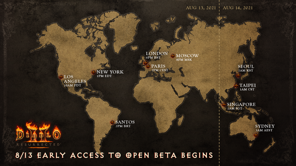 Quando inizia la beta aperta di Diablo 2 Resurrected?