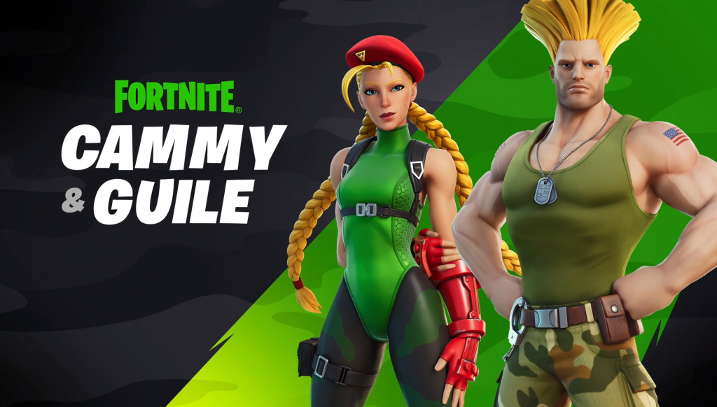 cammy and guile dlc fortnite