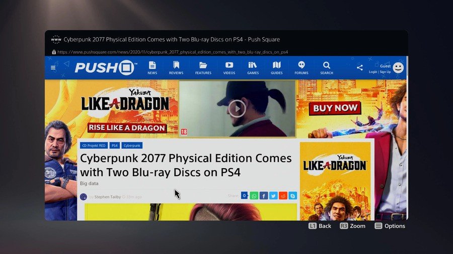 Ps5 Playstation 5 Browser Web