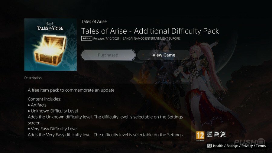 Difficoltà DLC Tales of Arise