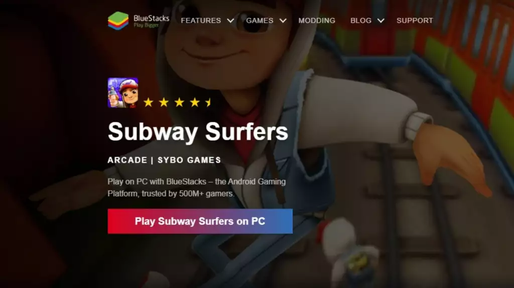 Subway Surfers pronto con l'applicazione BlueStacks.