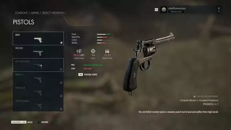 Come sbloccare tutte le pistole in Sniper Elite 5