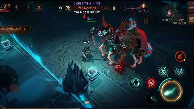 Diablo Immortal Mad King's Breach Guide Skeleton King apparirà al terzo piano del dungeon
