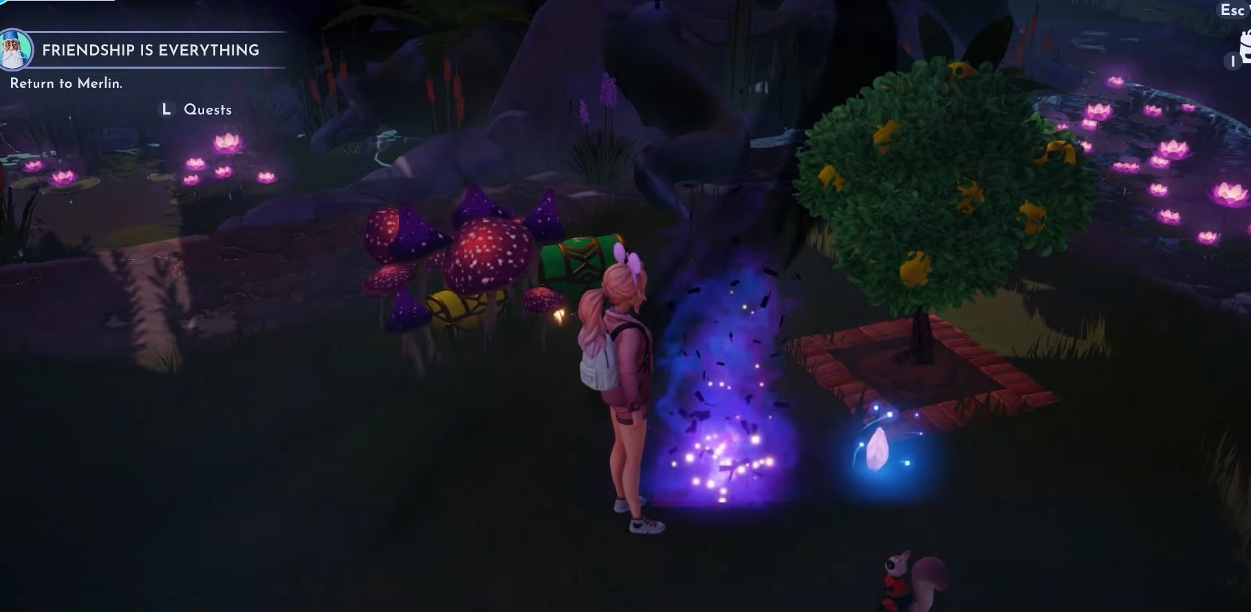 sogni difficili per Lost In The Dark Grove Quest nella Disney Dreamlight Valley