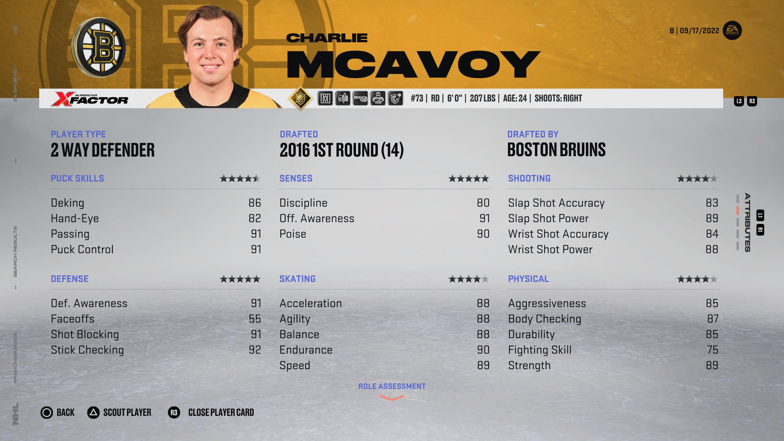Charlie McAvoy - Uno dei migliori difensori di NHL 23.