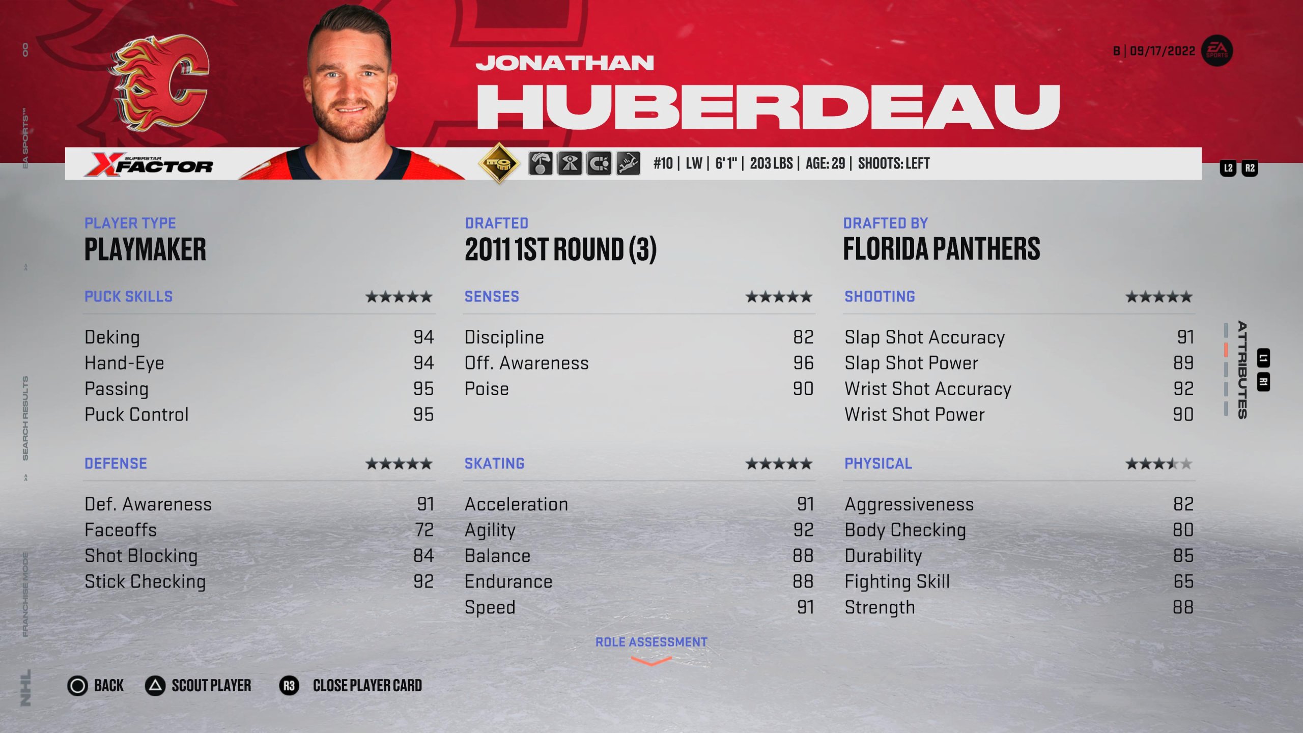 Jonathan Huberdeau - Uno dei migliori archetipi di trequartista in NHL 23