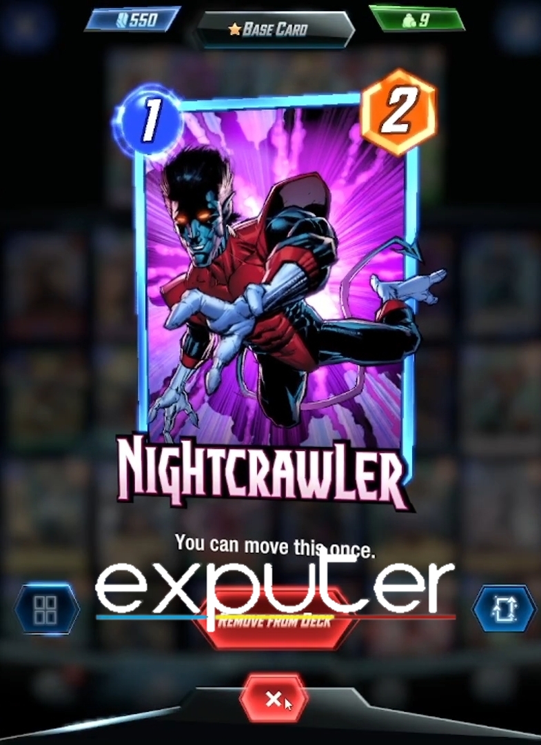 Carta iniziale NightCrawler in Marvel Snap 
