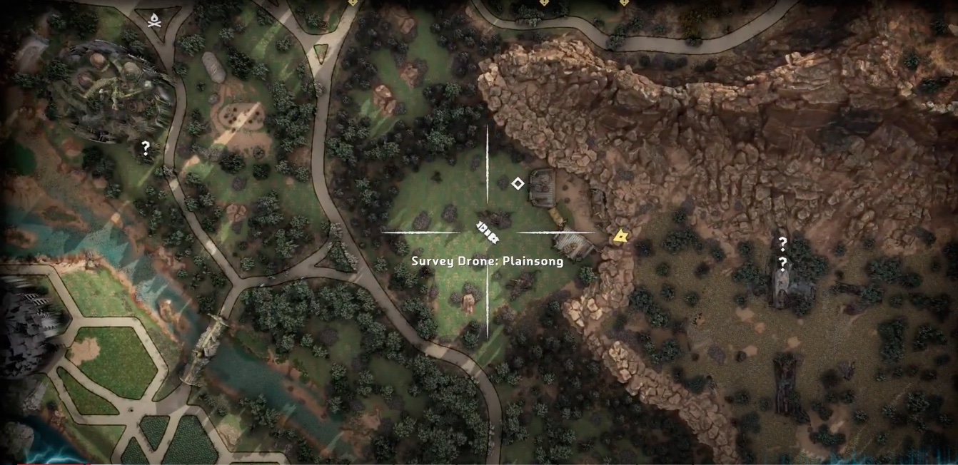 rilevamento della posizione della mappa del drone plainsong