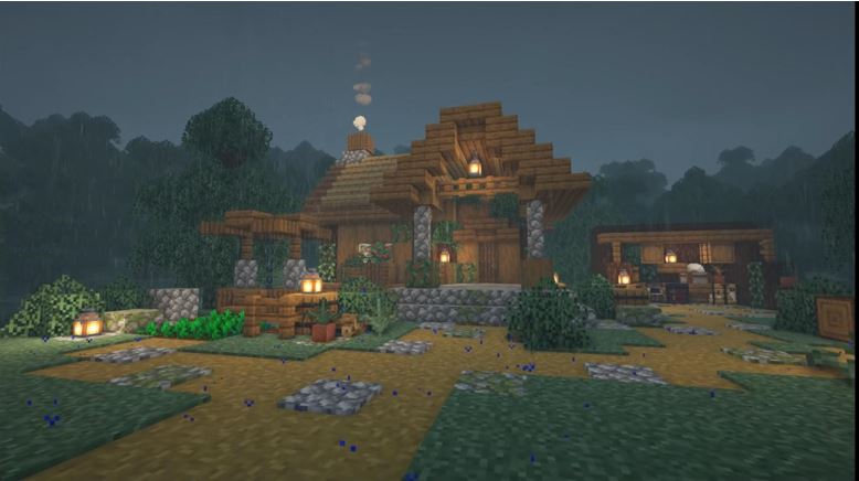 Cottage di Minecraft in abete rosso 