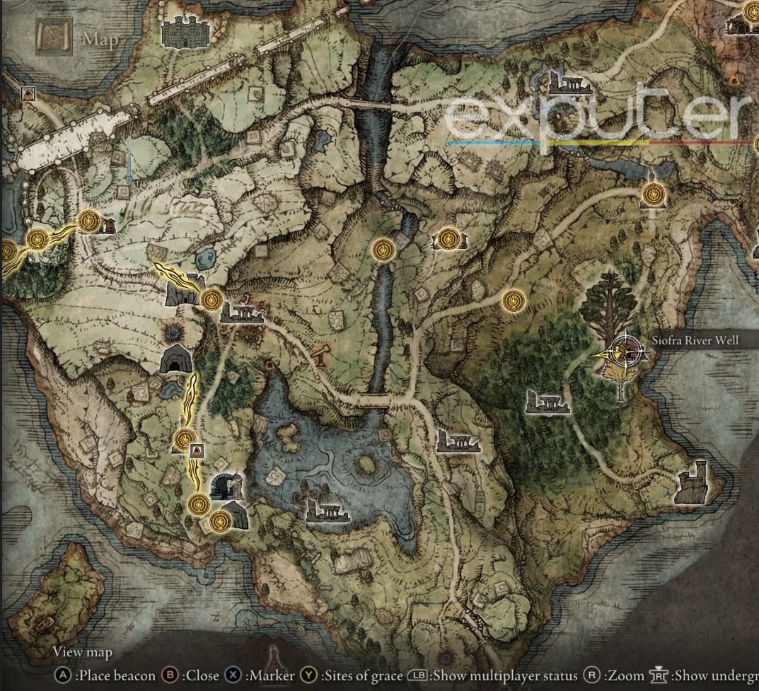Mappa dell'anello di Elden