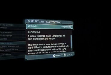 Schermata del menu della modalità Impossibile in Dead Space Remake.