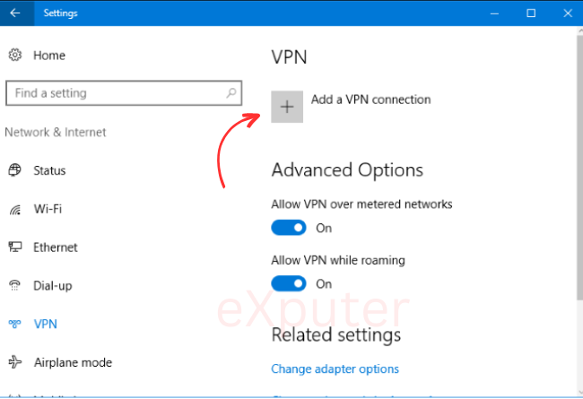 Impostazioni VPN di Windows